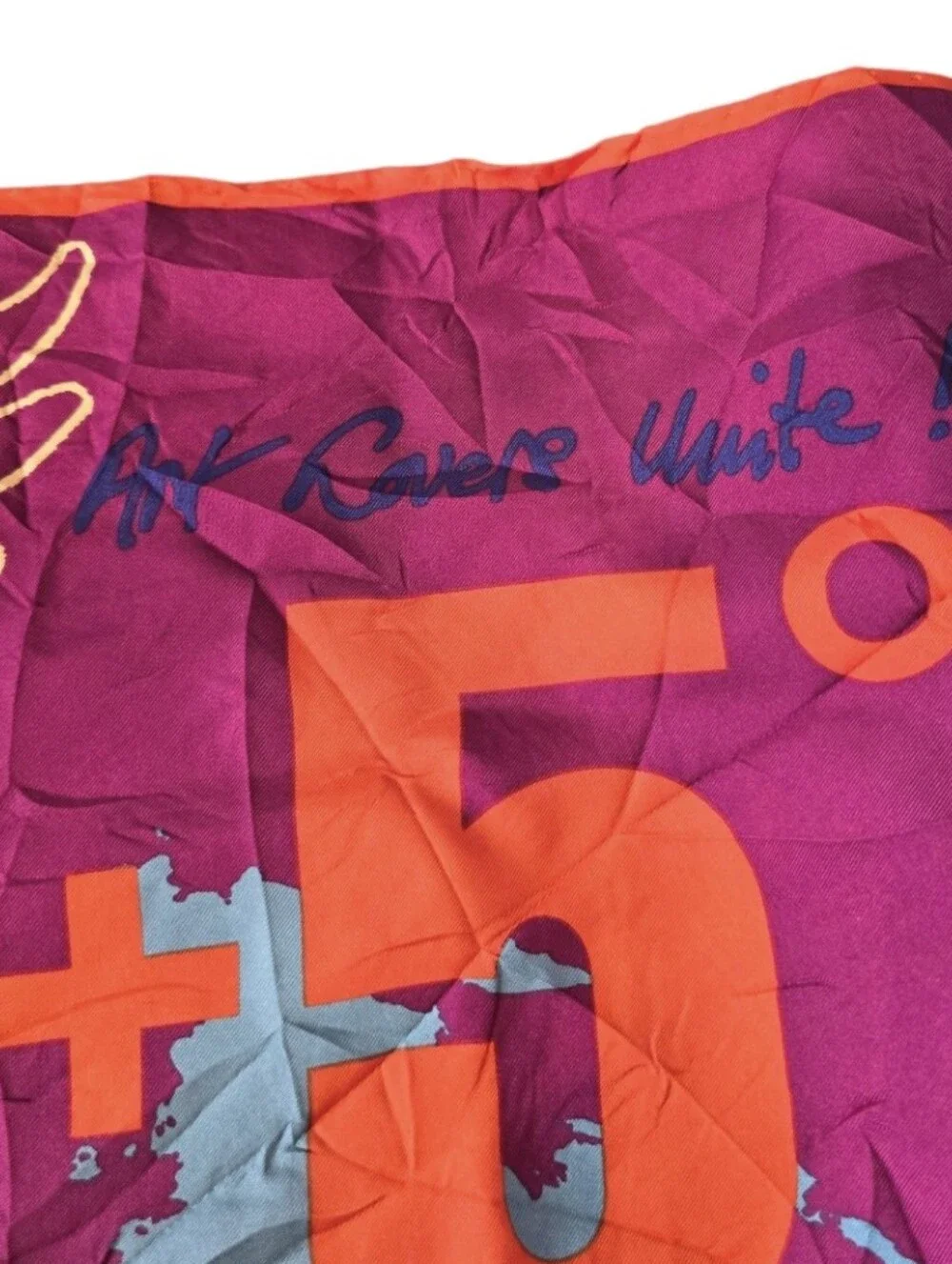 Vivienne Westwood Vintage Climate Revolution World Map Silk Scarf In EUC